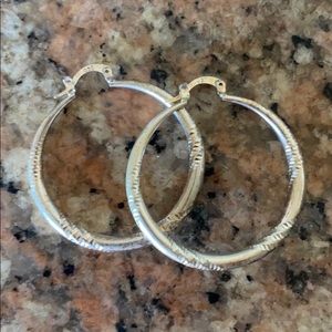 Silver hoop earrings